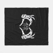 Skeletonsトークンハート手 フリースブランケット (正面(横))