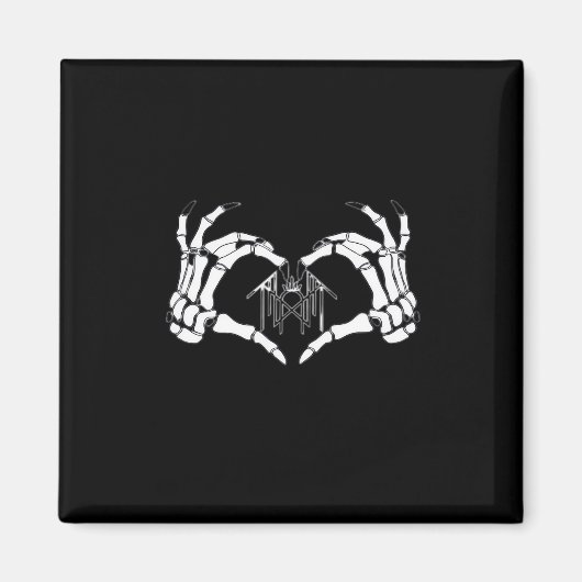 Skeletonsトークンハート手 マグネット (正面)