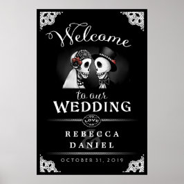 Skeletons Black & Whiteエレガント Welcome to 結婚's ポスター
