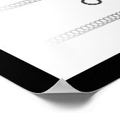 Skeletons Black & Whiteエレガント Welcome to 結婚's ポスター (角)