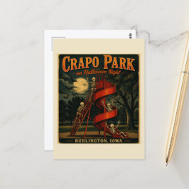Skeletons Crapo Park on Halloween Burlington Iowa ポストカード