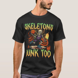 Skeletons Dunk Too Sports Halloween Tシャツ
