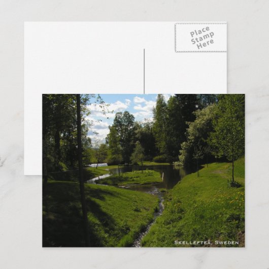Skelleftea，スウェーデン ポストカード (正面/裏面)