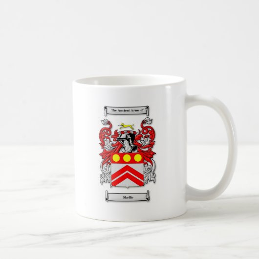 Skellieの紋章付き外衣 コーヒーマグカップ (右)