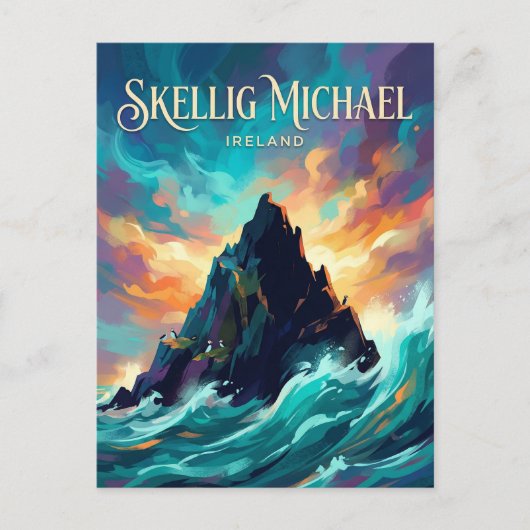 Skellig Michael Ireland ポストカード (正面)