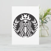 Skeloqueenの上のティーの恐いハロウィンの通りのヒップスター カード (スタンド正面)