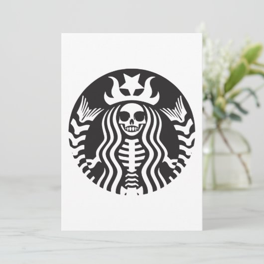 Skeloqueenの上のティーの恐いハロウィンの通りのヒップスター カード (スタンド正面)