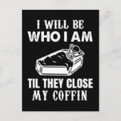 Skeloton私は彼らが棺を閉じるまで私の今の人間である ポストカード (正面)