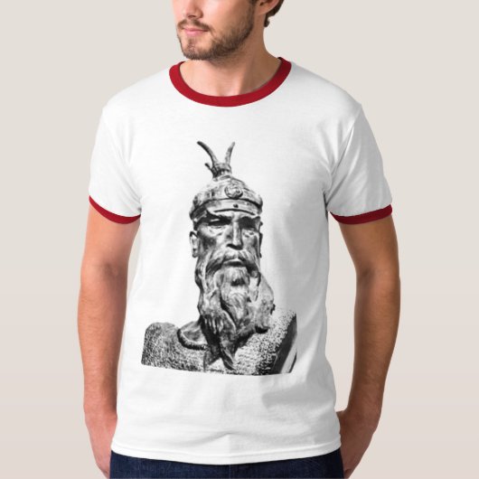 Skenderbeu SkenderbegのTシャツのアルバニア人の戦士 Tシャツ (正面)