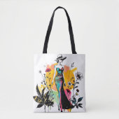 Sketch & Bloom Reversible Double faced ✏️🌸 トートバッグ (正面)