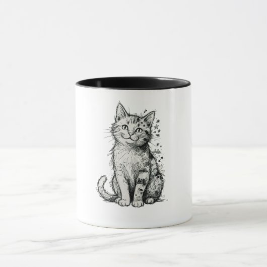“Sketch Cat” Mug マグカップ (中央)