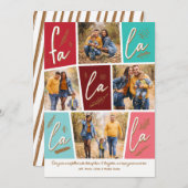 Sketch Fa La La La La Fourフォトクリスマスホリデー シーズンカード (正面/裏面)