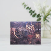 Sketch for Flora & the Zephyrs by John Waterhouse ポストカード (スタンド正面)