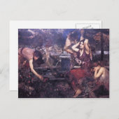 Sketch for Flora & the Zephyrs by John Waterhouse ポストカード (正面/裏面)