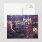 Sketch for Flora & the Zephyrs by John Waterhouse ポストカード (正面/裏面)