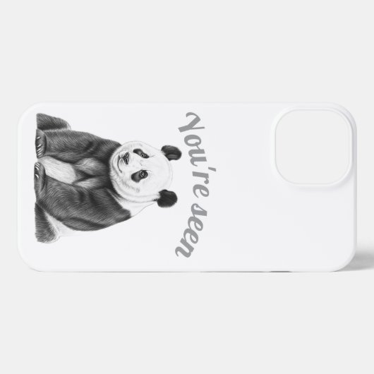 Sketch Giant Panda You're Seen iPhone Case iPhoneケース (裏面横)
