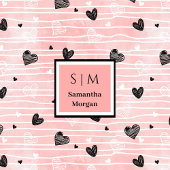 Sketch Hearts Art Best Valentine’s Romantic Love フリースブランケット