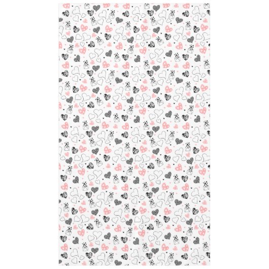 Sketch Hearts Personalized Best Valentine Gift  テーブルクロス (正面)