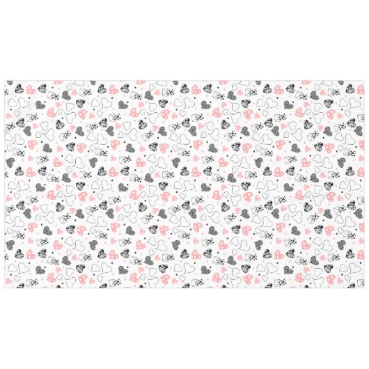 Sketch Hearts Personalized Best Valentine Gift  テーブルクロス (正面(横))