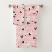 Sketch Hearts Personalized Best Valentine Gift   バスタオルセット (インサイチュ)