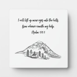 Sketch in pencil on Wall Motto with Psalm Plaque フォトプラーク