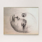 Sketch of a girl. Study of da Vinci by D.C.B. ジグソーパズル (横)