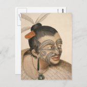 Sketch of a Maori Man, c.1769 ポストカード (正面/裏面)