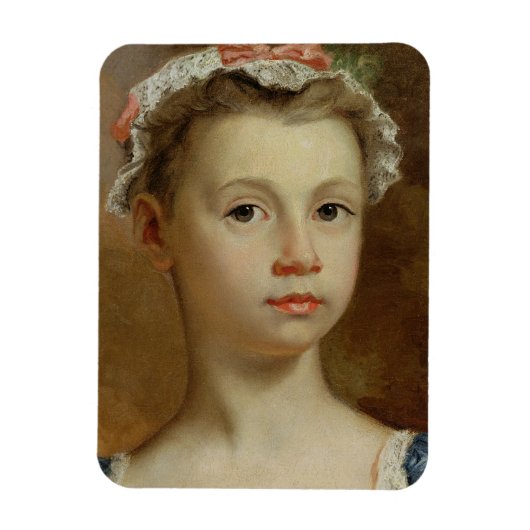 Sketch of a Young Girl, c.1730-40 (キャンバス上の油) マグネット (縦)