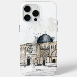 Sketch of Masjid Al Aqsa – 無料パレスチナ iPhone 15 Pro Maxケース