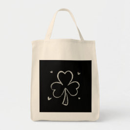 Sketch Shamrock – Hand-Drawn Irish Clover Design トートバッグ
