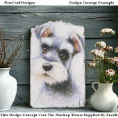 Sketch Style Cute Schnauzer Dog EW4L Decoupage 薄葉紙