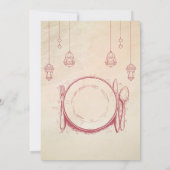 Sketch Style Ramadan Iftar Dinner Invitation 招待状 (裏面)
