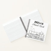 Sketchbookスパーソナライズされたパイラルノート ノートブック (内部)