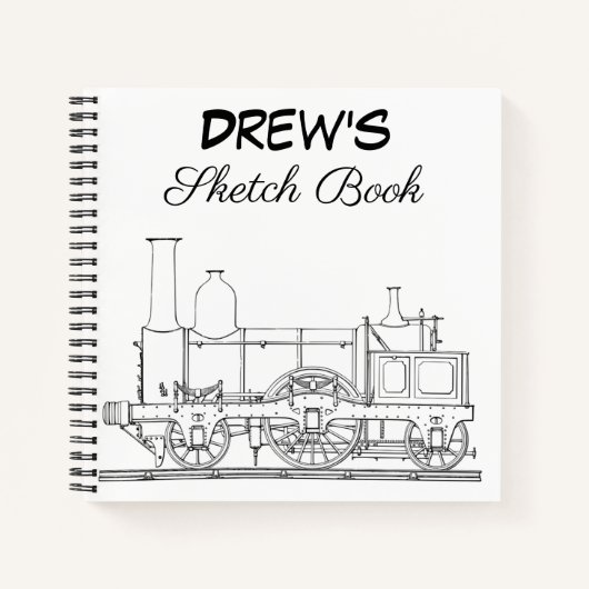 Sketchbookスパーソナライズされたパイラルノート ノートブック (正面)