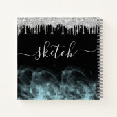 Sketchbookパーソナライズされたユーザ名スクリエレガントプト   ノートブック (裏面)