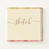 Sketchbookパーソナライズされたユーザ名スクリエレガントプト   ノートブック (裏面)