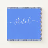 Sketchbookパーソナライズされたユーザ名スクリエレガントプト ノートブック (裏面)