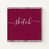 Sketchbookパーソナライズされたユーザ名スクリエレガントプト   ノートブック (裏面)