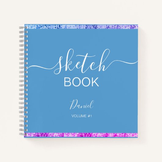 Sketchbookパーソナライズされたユーザ名スクリエレガントプト   ノートブック (正面)