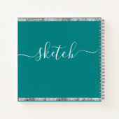 Sketchbookパーソナライズされたユーザ名スクリエレガントプト   ノートブック (裏面)