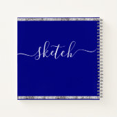 Sketchbookパーソナライズされたユーザ名スクリエレガントプト   ノートブック (裏面)