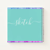 Sketchbookパーソナライズされたユーザ名スクリエレガントプト   ノートブック (裏面)
