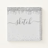Sketchbookパーソナライズされた Your Name エレガント Script N ノートブック (裏面)