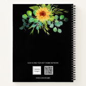 Sketchbookヒマワリeucalyptus black ノートブック (裏面)