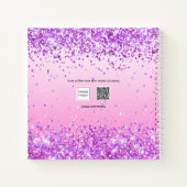 Sketchbookピンクパープル絵を描ブラシ ノートブック (裏面)