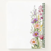Sketchbookピンク紫の黄色い野花 ノートブック (裏面)