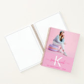 Sketchbookフォトカスタムピンクモノグラム ノートブック (内部)