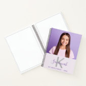 Sketchbookフォトカスタムラベンダーモノグラム ノートブック (内部)