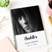 Sketchbookフォトカスタム白黒名 ノートブック