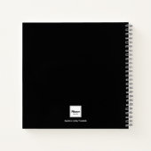 Sketchbookフォト白黒モノグラム ノートブック (裏面)